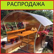 Беседка садовая для дачи Астра, Пион, Импласт. Усиленный каркас. Бесплатная Доставка. Код товара: 4781 фото
