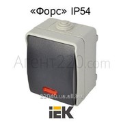 Выключатель 1кл. с индикацией Форс для открытой установки IP54 ВС20-1-1-ФСр фото