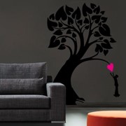 Двухцветная декоративная наклейка Дерево добра фото