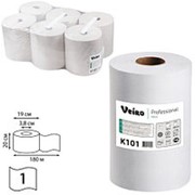Полотенца бумажные рулон с центральной вытяжкой 1сл 180м VEIRO (Система H1) Basic, белые, 1/6 фотография