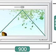 Пластиковое окно эконом 900х600мм, фрамуга