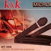 Микрофон радио АТ-306 радиосистема 2-радиомикрофон фото