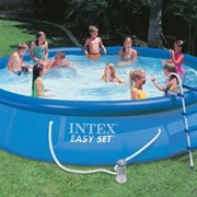 Бассейн надувной INTEX EASY SET 457х91 (с картриджным фильтром, лестницей, тентом, подстилкой)