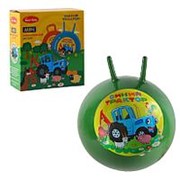 Мяч-прыгун Синий трактор с рожками, 55 см, зеленый, в коробке арт.JB0207091(20) фото