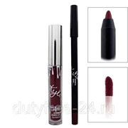 Kylie Jenner Блеск + карандаш Kylie Holiday Edition Matte Liquid Lipstick & Lipliner Kourt фото