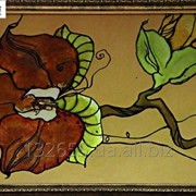 Роспись по стеклу - Картина-триплекс “Орхидеи“ фото
