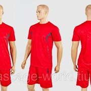 Футбольная форма Prestige (PL, р-р M-XXL, красный-серый, шорты красные) фото