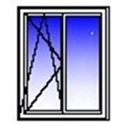 Окно ПВХ двухстворчатое 1350х1400 (кирпич, п/о+гл) фото