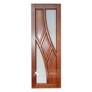 Дверь межкомнатная Глория махагон остекленая дверь деревянная из массива купить Гомель Минск фото