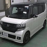 Микровэн турбо HONDA N BOX кузов JF2 класса минивэн модификация Custom G 2015 4WD пробег 52 т.км белый черный