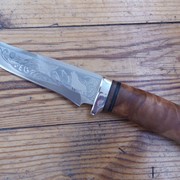 Нож кованый НС-52 с алюминиевыми вставками, Златоуст фото