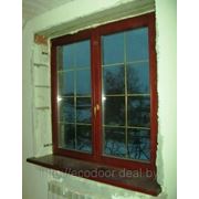 Деревянные окна из массива сосны фотография