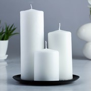 Набор свечей белый + тарелка фотография