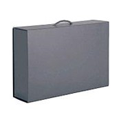 Коробка складная подарочная, 37x25x10cm, кашированный картон, серый фото