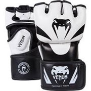 Перчатки для ММА Venum Attack MMA Gloves Skintex Leather BK/WH фотография