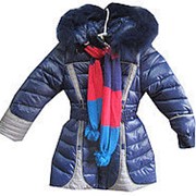 Детское зимнее пальто на девочку 3-7 лет. Темно-синие, код товара 131660716