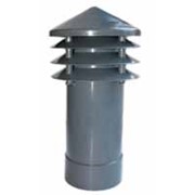 Элемент вентиляционный каминной трубы с раструбом серый длинный Ø110 фотография