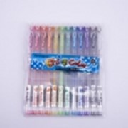 Набор гелиевых цветных ручек с блеском 12 цветов AH 8914-12 фото