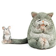 Фигурка декоративная “Кот и мышка“ 8*5*6см. 22925 фотография