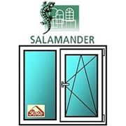 Окна ПВХ Salamander StreamLine 1400*1300 (двухсекционное одностворчатое поворотно-откидное двухкамерное) фото