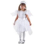 Карнавальный костюм для детей Батик Снежинка серебряная детский, 32 (122 см) фотография