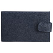 Визитница карманная BEFLER “Грейд“, на 40 визиток, натуральная кожа, на кнопке, синяя, V.31.-9 фотография