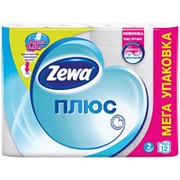 Туалетная бумага евро 2сл белая 12штх23м ZEWA Plus 1/7 фото