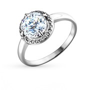 Серебряное кольцо с фианитами SOKOLOV 94010497 фотография