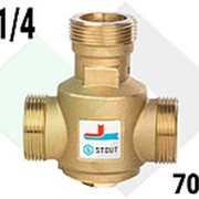 STOUT Термостатический смесительный клапан для твёрдотопливных котлов 1.1/4“ НР 70°С фотография