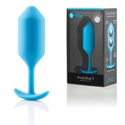 Голубая пробка для ношения b-vibe snug plug 3 - 12,7 см. b-Vibe Bv-009-tl фотография