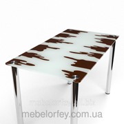 Стеклянный обеденный стол Шоколадный БЦ-Стол