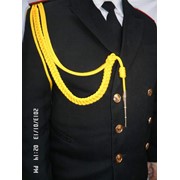 Аксельбант уставной офицерский (младший офицерский состав, 1 коса, 1 наконечник) капрон желтый фотография