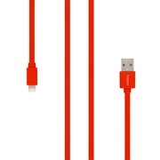 Кабель Rombica Digital MR-01 Red USB - Apple Lightning (MFI) плоский ПВХ 1м красный фото