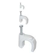 Скоба крепежная круглая 10 мм пластик. (уп.100шт) IEK USK11-10-100 фото