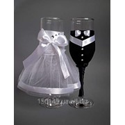 Свадебные бокалы “Жених и Невеста“ в коробочке фото