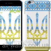 Чехол на iPhone 6 Plus Герб - вышиванка желто-голубая “1197c-48“ фото