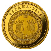 Король Фердинанд II Арагонский Золотая монета в футляре