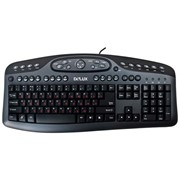 Клавиатура Deluxe DLK-7016U, USB, АнгРусКаз, Черный-Серый фото