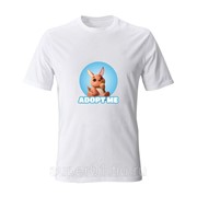 Белая футболка Кролик Адопт Ми Роблокс (Adopt Me! Roblox) фотография