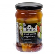 Зелёные пикантные перчики Македоники Алмито (Almito) с начинкой из сырного крема и феты фото