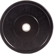 Диск для штанги Profi-Fit каучуковый, черный, d-51 10кг фото