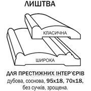 Наличник сосновый без сучков 1 пог.м. от 24 грн Наличник дубовый без сучков 1 пог.м. от 37.80 грн фото