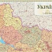Карта Украины настенная большая офисная Политико-Административная 272х184 см фото