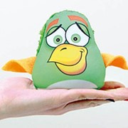 Игрушка-мочалка Смелые птицы зеленые разм11*10см фото