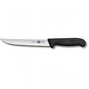 Нож разделочный VICTORINOX Fibrox с прямым узким лезвием 18 см, чёрный (60049) фотография