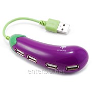 Концентратор Gembird UH-004 фиолетовый USB, код 56616 фотография