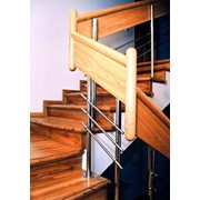Перила деревянные лестничные фото
