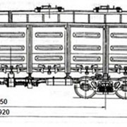 Услуги железнодорожных перевозок, четырёхосный полувагон, модель 12-119