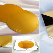 Упаковка-коробки для торта, подарочные , золотые серии Голд. фотография