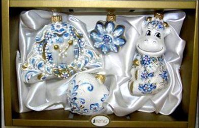 Новогодние Игрушки Гжель Новогодние Игрушки Гжель
